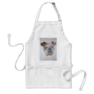 American Bulldog Artistic Pet Porträtt Förkläde