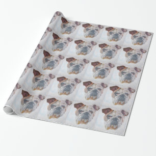 American Bulldog Artistic Pet Porträtt Presentpapper