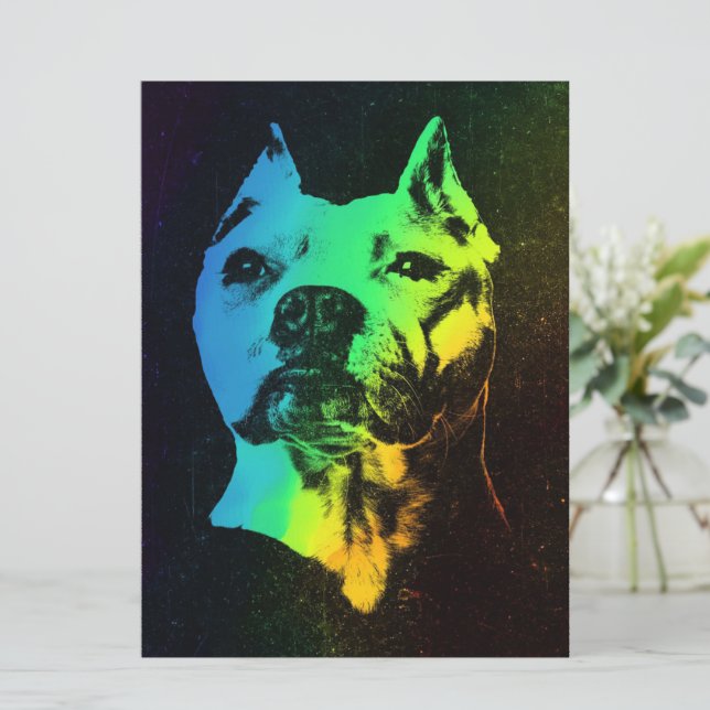 American Bulldog Colorful Gift (Stående Fram)