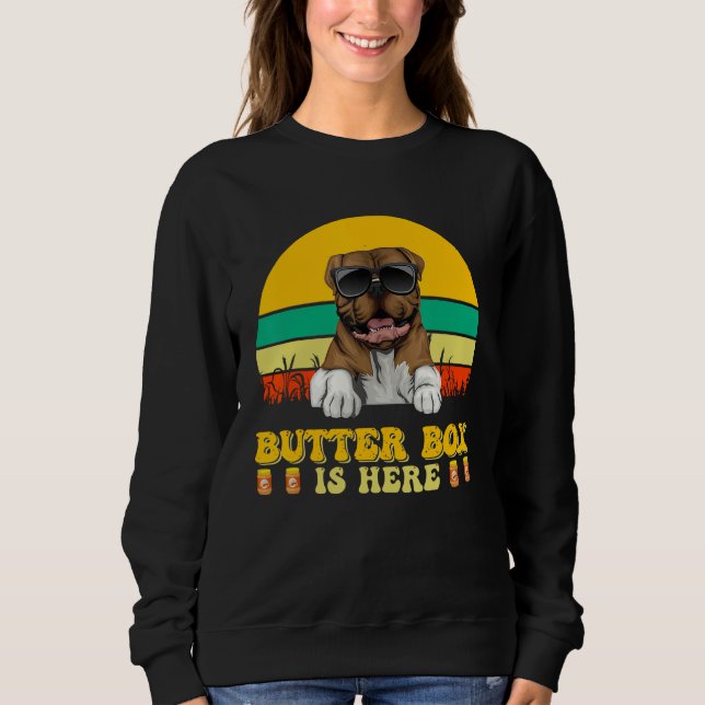 American bulldog Dog Butter Box Is Here Father s D T Shirt (Framsida)