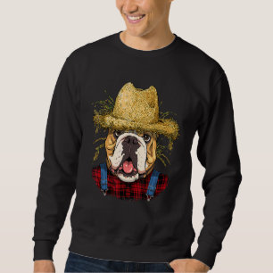 American Bulldog Farmer Agriculture Pet Do Lång Ärmad Tröja