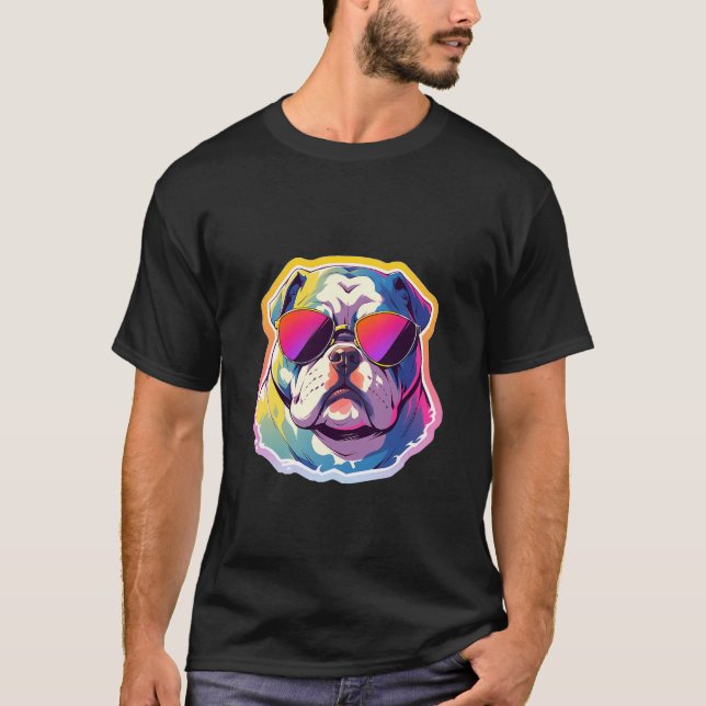 American Bulldog Hund älskare Owner Bulldog T Shirt (Framsida)