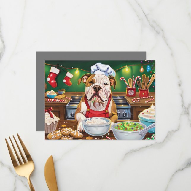 American Bulldog Julbakning: Festlig jul Meny (Fram/Back In Situ)