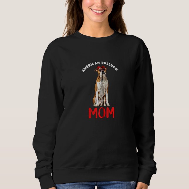 American Bulldog Mamma Mamma Hundägare Funny Cute  T Shirt (Framsida)