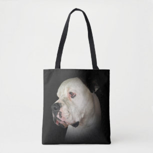American Bulldog on Black Tygkasse
