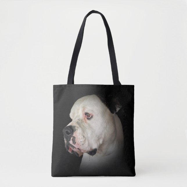 American Bulldog on Black Tygkasse (Framsida)