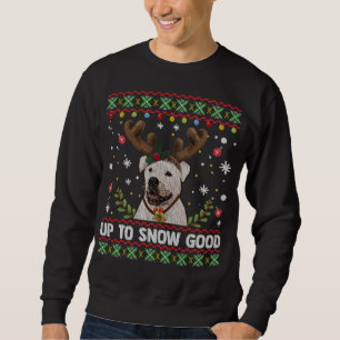 American Bulldog Reindeer Ugly jul Sweater Lång Ärmad Tröja