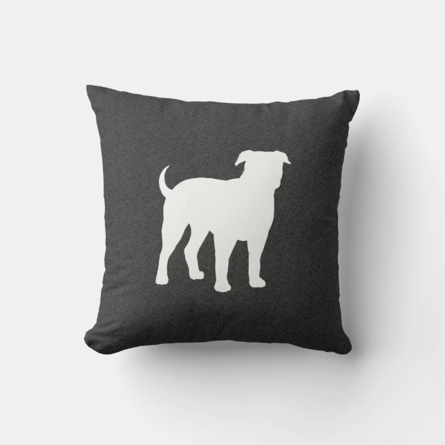 American Bulldog Silhouette Kudde (Framsida)