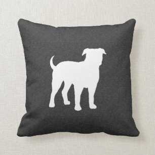 American Bulldog Silhouette Kudde