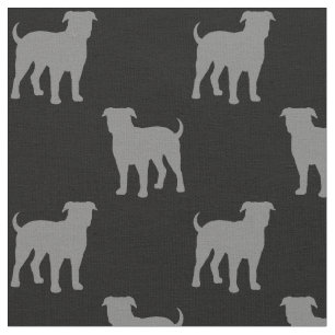 American Bulldog Silhouettes Mönster Coola Hundar Tyg