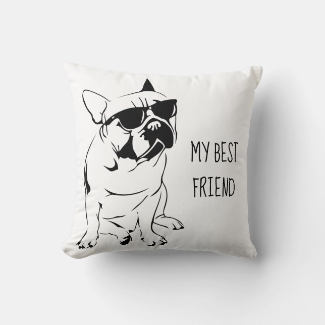 AMERICAN BULLDOG SKETCH KUDDE (Framsida)