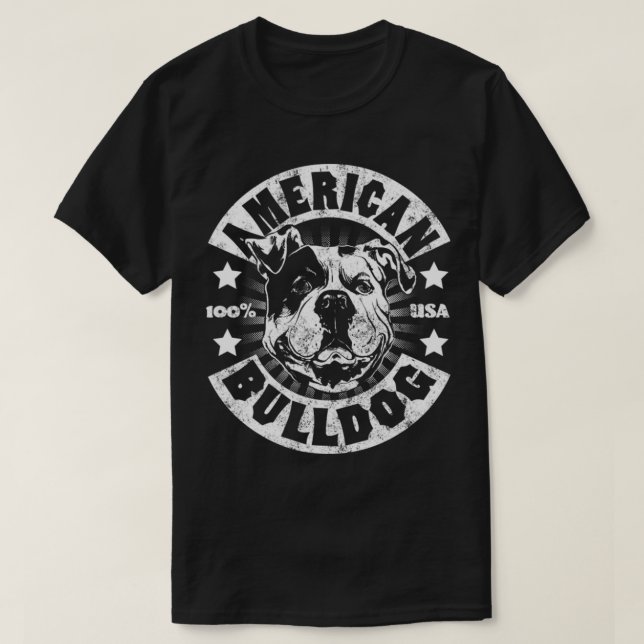 American Bulldog T-Shirt (Design framsida)