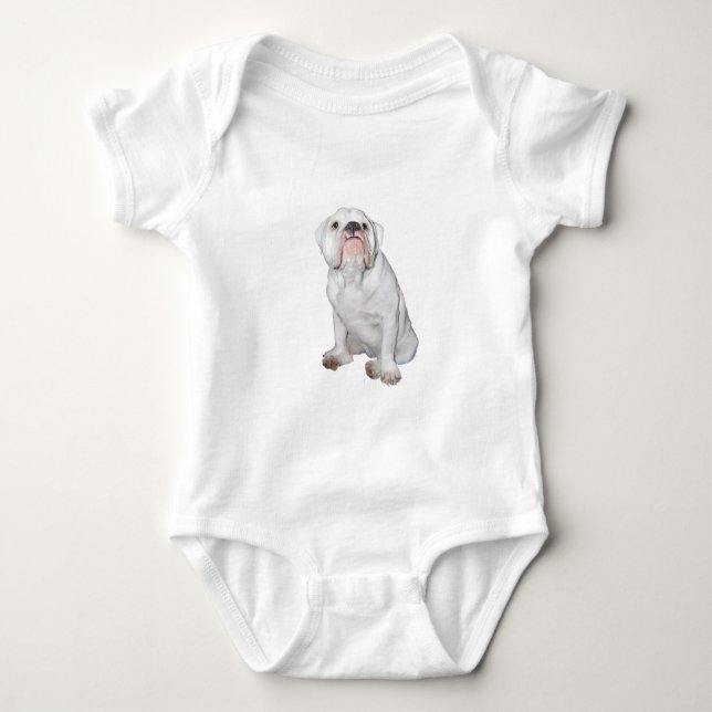 American Bulldog - vit #1 T-shirt (Framsida)