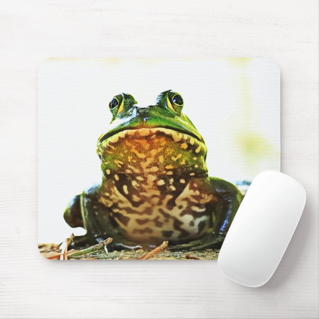 American Bullfrog Posing Mouse Pad Musmatta (Med mus)