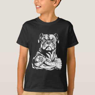 American Bully Biceps Tattoo Pet - Hund aveln I Lo T Shirt
