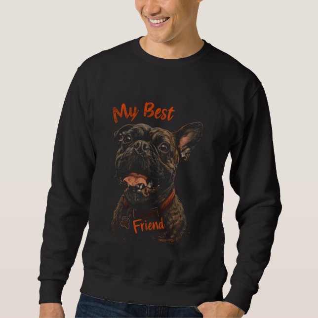 American Bully Bulldog Terrier - min bästa vän - Lång Ärmad Tröja (Framsida)