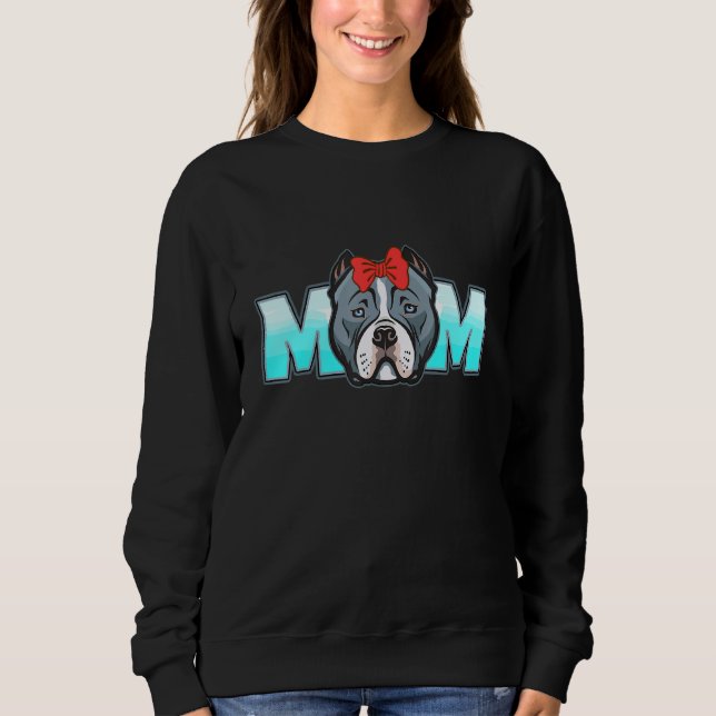American Bully Bully Mamma Hundägare Pullover T Shirt (Framsida)