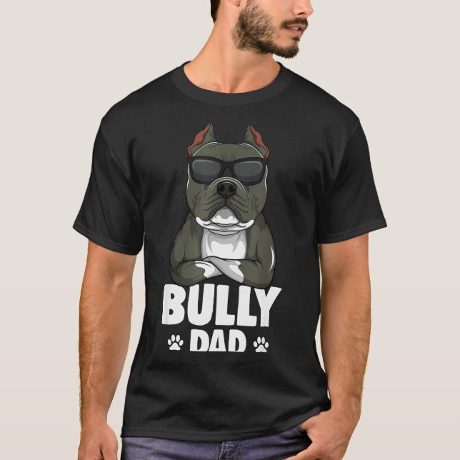 American Bully Dad Dogs Dad Men  T Shirt (Framsida)
