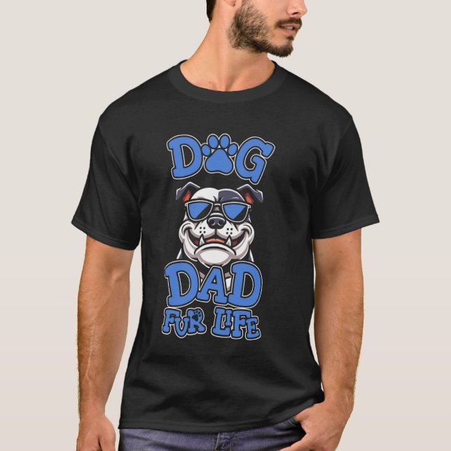 American Bully Far Breed - Pet Bulldog Hund Pappa T Shirt (Framsida)
