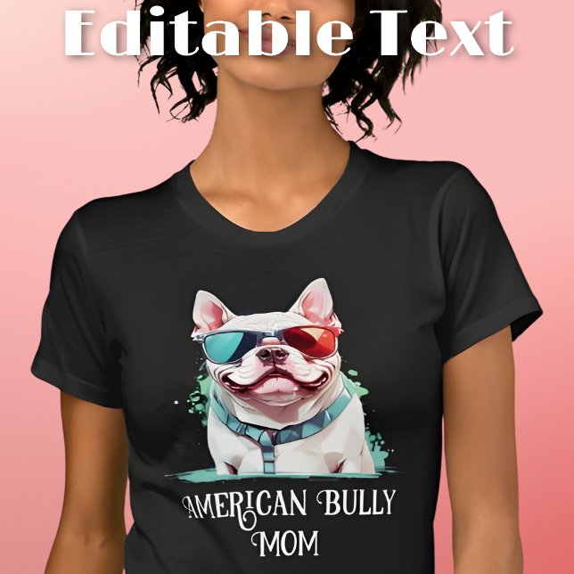 American Bully Hund Mamma Sunglasses T Shirt (Skapare uppladdad)