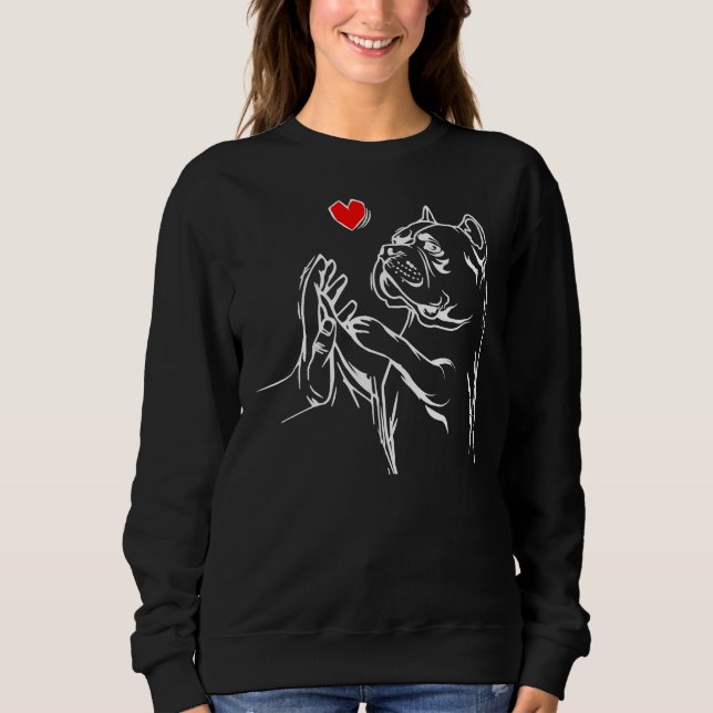 American Bully Kärlek Cute Pitbull Hund Funny Gir T Shirt (Framsida)
