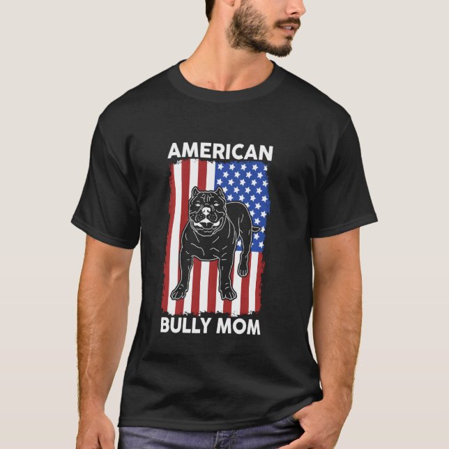 American Bully Mamma Hundägare American Bully T Shirt (Framsida)