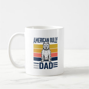 American Bully Pappa Vintage Hund Älskare T-Shirt  Kaffemugg