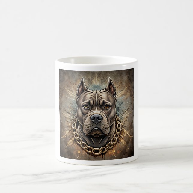 American Bully Pitbull with Gold Chain Kaffemugg (Center)