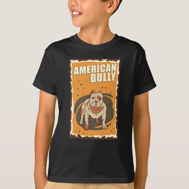 American Bully Retro | Hundägare American Bullies T Shirt (Framsida)