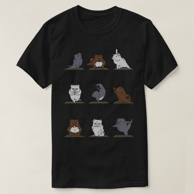 American Bully Yoga T Shirt (Design framsida)