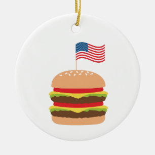 American Burger Julgransprydnad Keramik