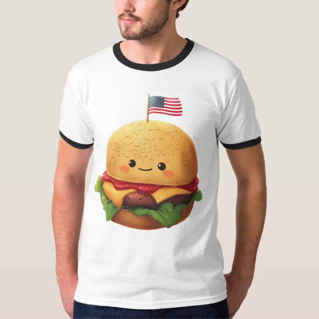 American Burger T Shirt (Framsida)