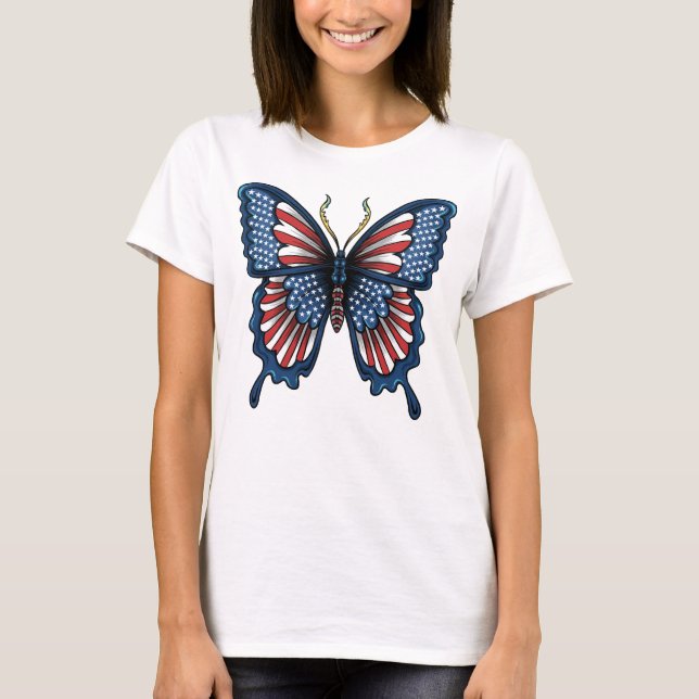 American Butterfly T Shirt (Framsida)