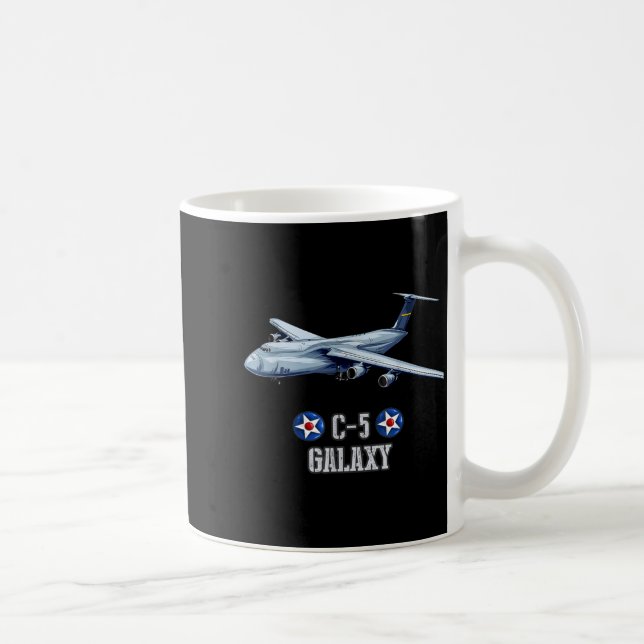American C-5 Galaxy Military Transrt Aircraft  Kaffemugg (Höger)
