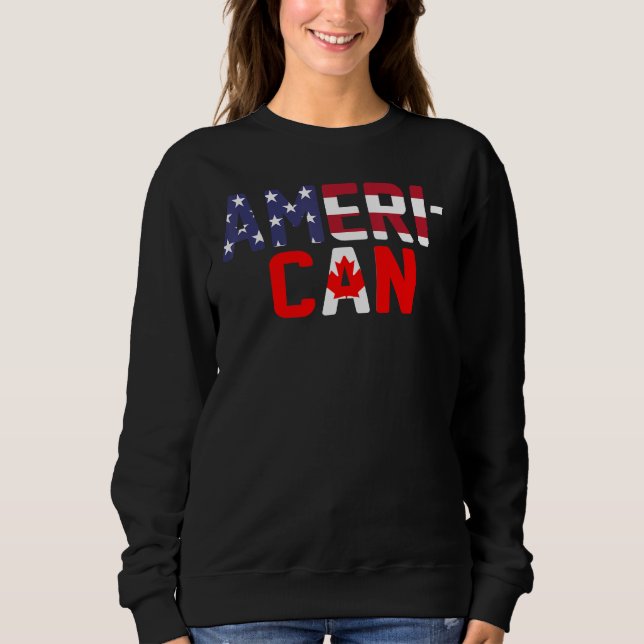 American Canadian Flag apparel America Canada Patr T Shirt (Framsida)