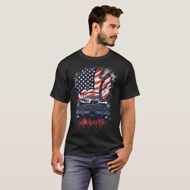 American Cars 9 T Shirt (Hel framsida)