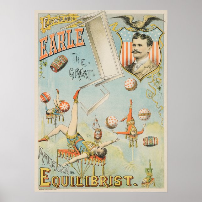 American Circus Performer Edward Earle Poster (Framsidan)