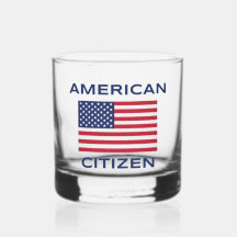 American Citizen Bold USA flagga Sten Glass