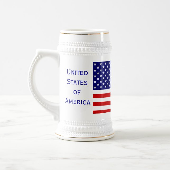 American Citizen Flagga Beer Stein av Janz Sejdel (Vänster)