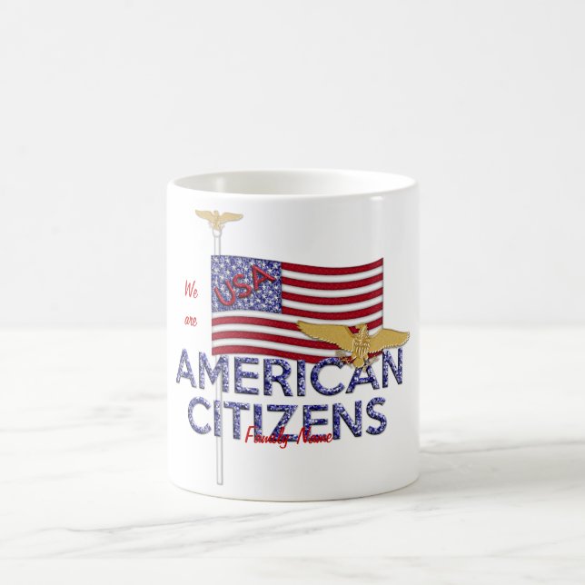 American Citizen Glittered Kaffemugg (Center)