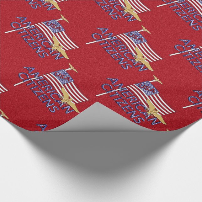 American Citizens Flagga, Red-Gift Wrap Presentpapper (Hörn)