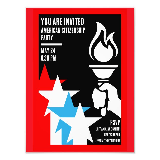 American Citizenship Gifts Fototryck (Framsidan)
