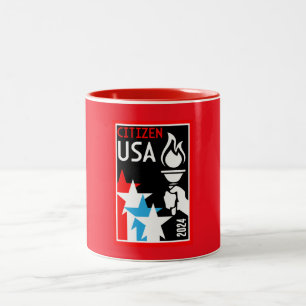 American Citizenship Gifts Två-Tonad Mugg