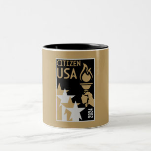 American Citizenship Gifts Två-Tonad Mugg