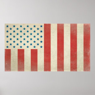American Civil Flagga of Peace Print Poster