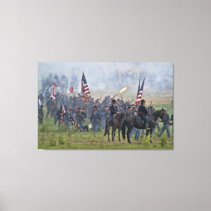 American Civil Krig (1861-1865) Canvastryck
