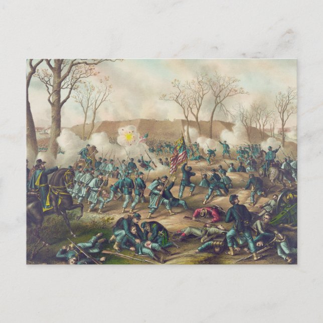 American Civil Krig Battle of Fort Donelson 1862 Vykort (Framsida)