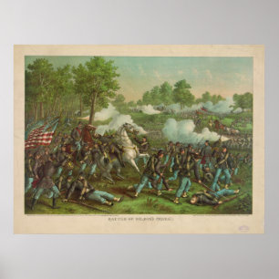 American Civil Krig Battle of Wilson's Bäck 1861 Poster