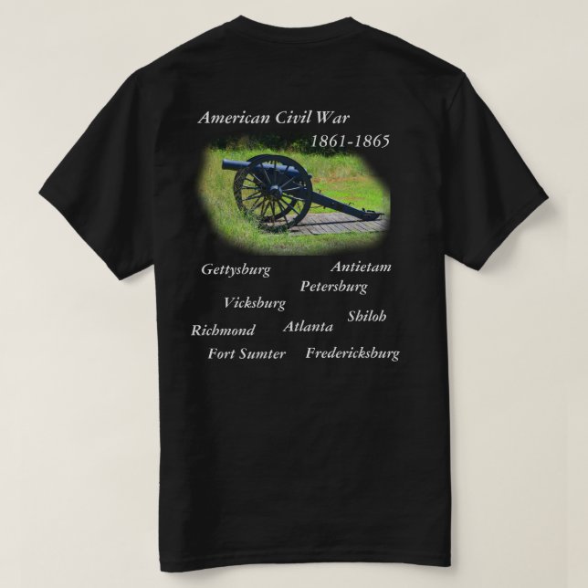American Civil Krig Black T-shirt (Design baksida)
