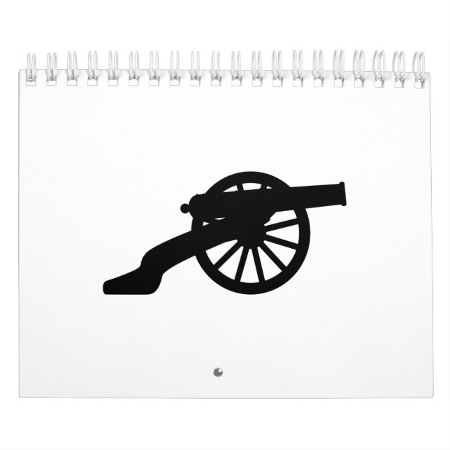 American Civil Krig Cannon Silhouette Kalender (Omslag)